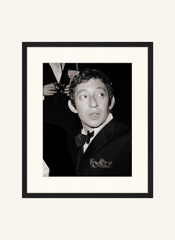 JACOB BADEN Wandbild SERGE GAINSBOURG mit Rahmen SCHWARZ