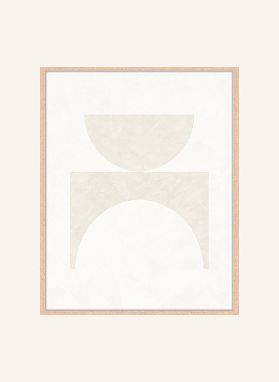 Liv Corday Wandbild FORM DER RUHE mit Rahmen HELLBRAUN