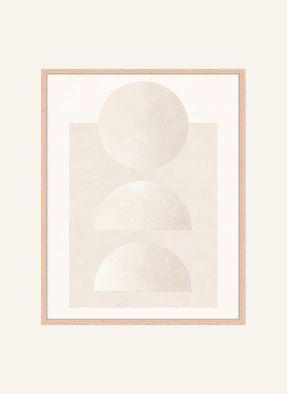 Liv Corday Wandbild AUSGEWOGEN mit Rahmen HELLBRAUN