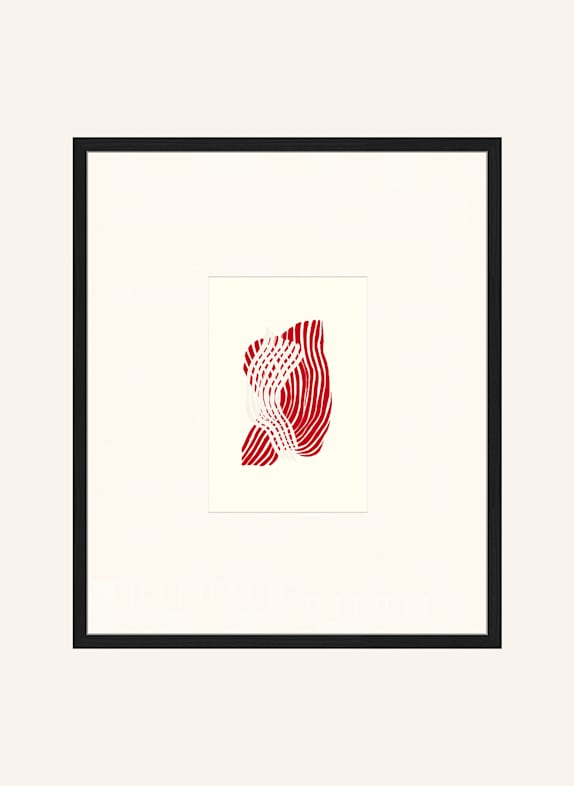 ANY IMAGE Wandbild ROTER RHYTHMUS mit Rahmen SCHWARZ