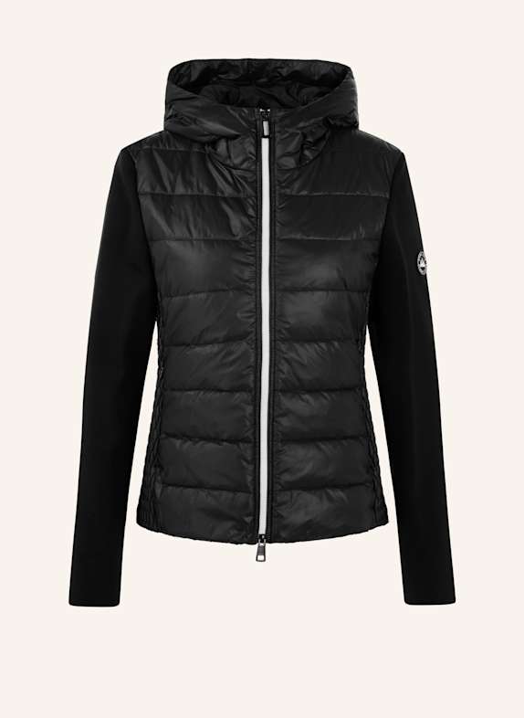 MARC CAIN Steppjacke im Materialmix SCHWARZ