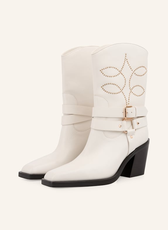 MARC CAIN Stiefelette WEISS/ CREME