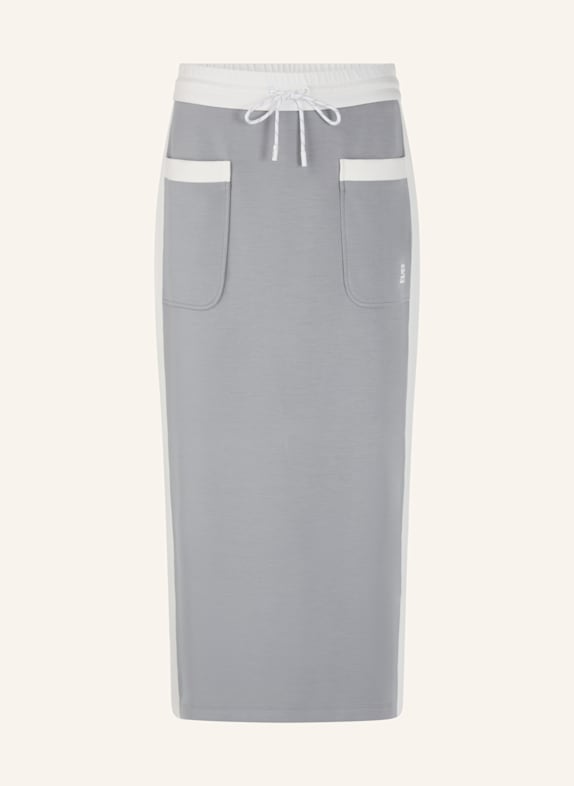MARC CAIN Sweatrock mit Galonstreifen GRAU