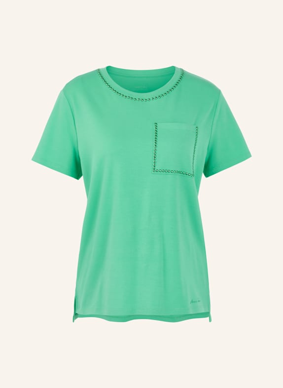 MARC CAIN T-Shirt mit Nieten HELLGRÜN