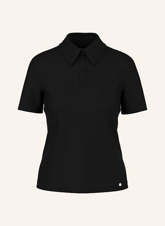 MARC CAIN Jersey-Poloshirt SCHWARZ