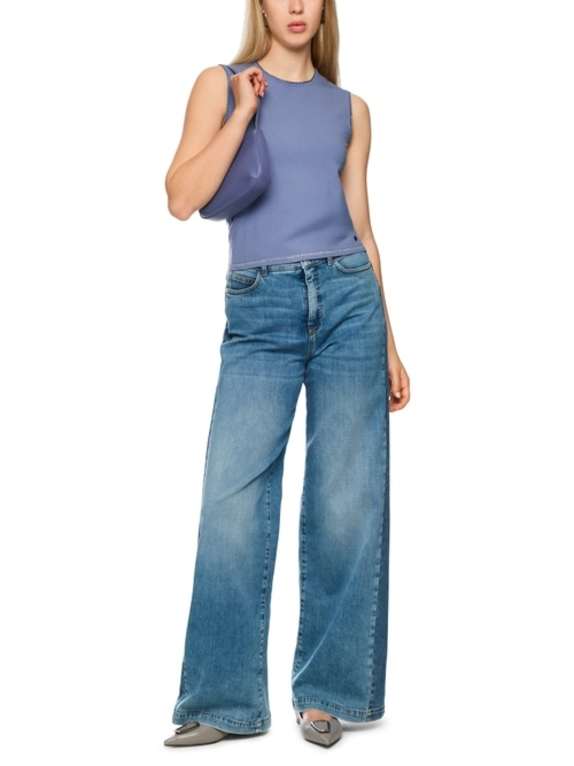 MARC CAIN Top mit Glitzergarn LILA