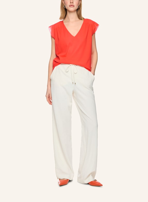 MARC CAIN Top im Materialmix ROT