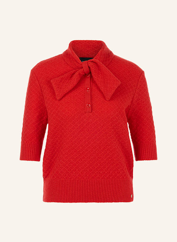 MARC CAIN Strickshirt mit Schluppe ROT