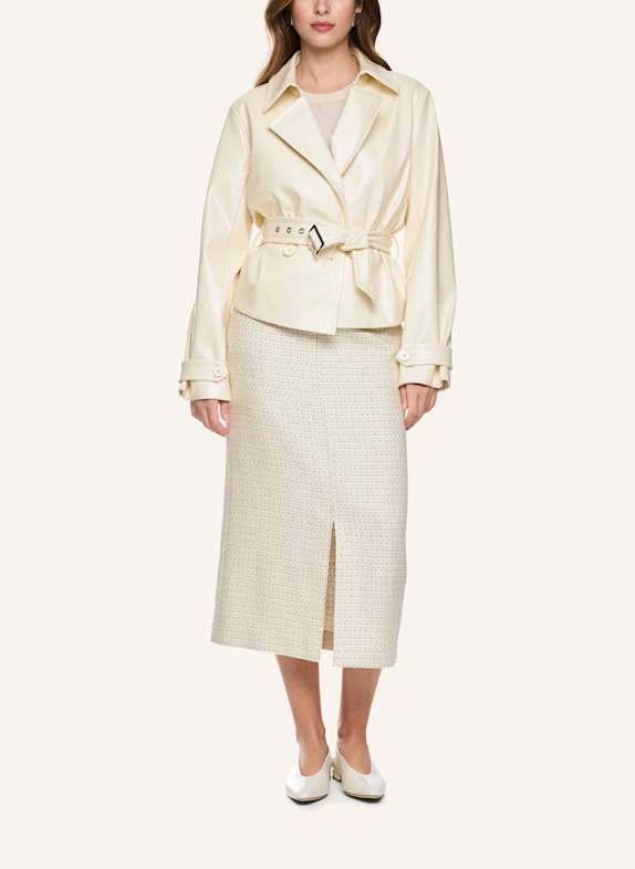 MARC CAIN Jacke in Lederoptik BEIGE