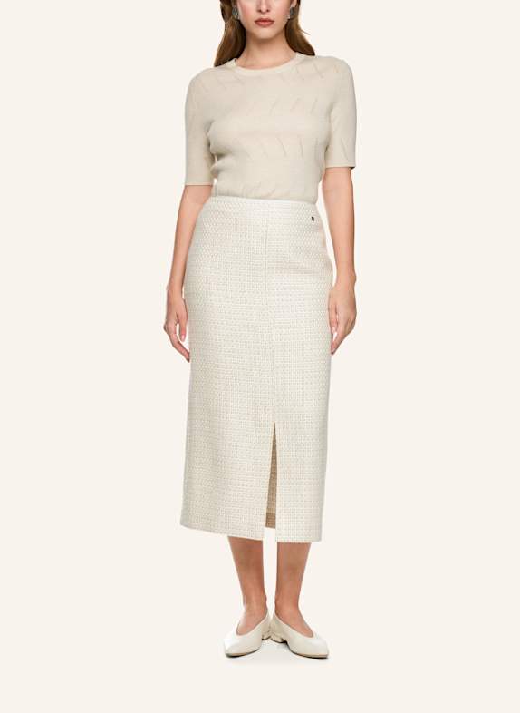 MARC CAIN Strickshirt mit Glitzergarn BEIGE