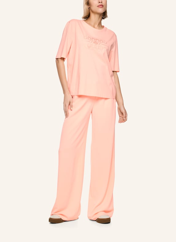 MARC CAIN T-Shirt mit Schmucksteinen ORANGE