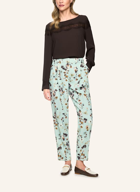 MARC CAIN Blusenshirt mit Spitze DUNKELBRAUN