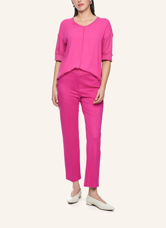 MARC CAIN Shirt im Materialmix mit 3/4-Arm LILA