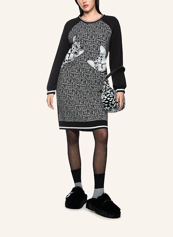 MARC CAIN Kleid SCHWARZ / WEISS