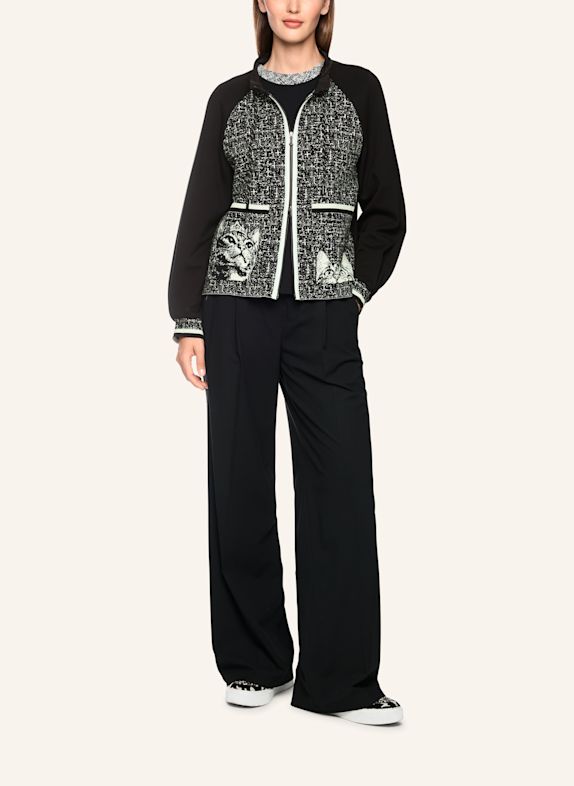 MARC CAIN Cardigan SCHWARZ / WEISS