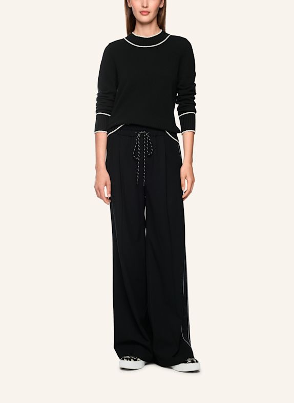 MARC CAIN Pullover SCHWARZ / WEISS