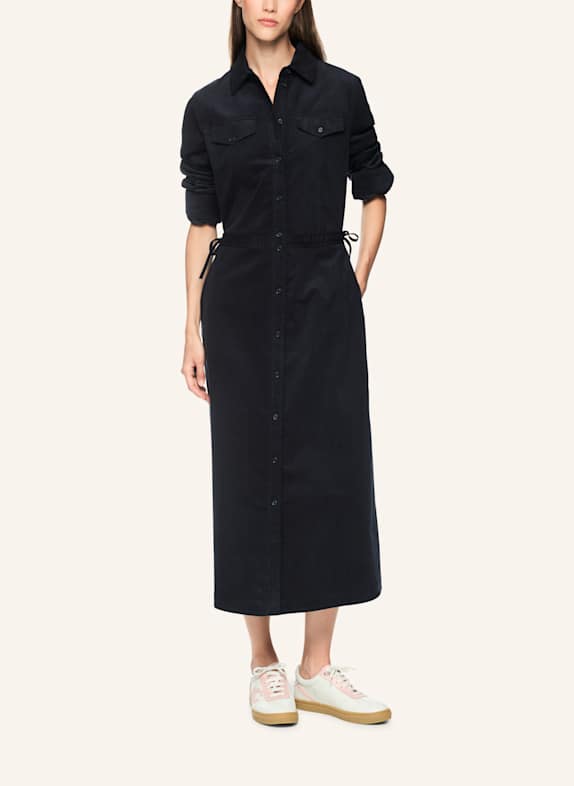 MARC CAIN Hemdblusenkleid aus Cord DUNKELBLAU