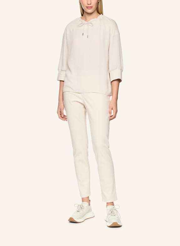 MARC CAIN Blusenshirt im Materialmix mit 3/4-Arm CREME