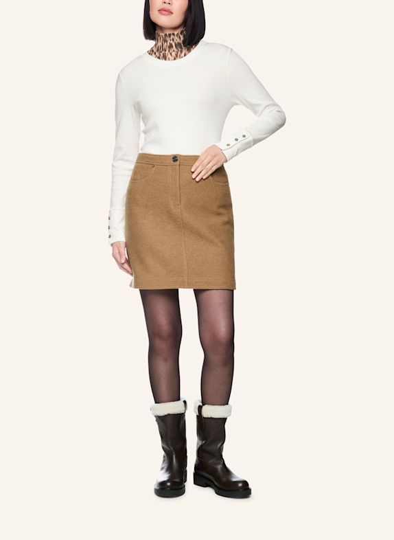 MARC CAIN T-Shirt WEISS / CREME
