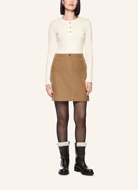 MARC CAIN T-Shirt WEISS / CREME
