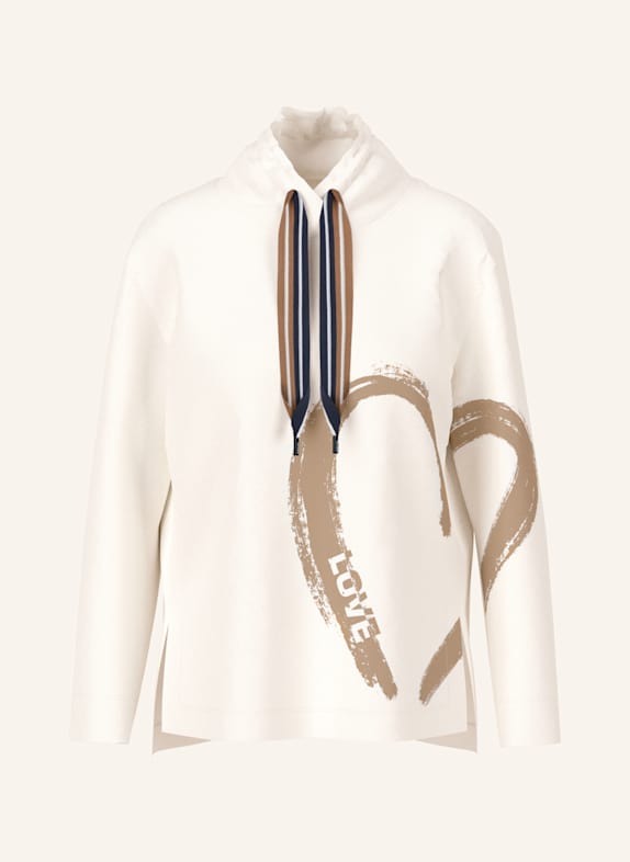 MARC CAIN Sweat-Shirt WEISS/ CREME