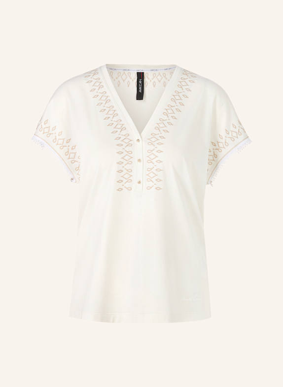 MARC CAIN T-Shirt WEISS/ CREME