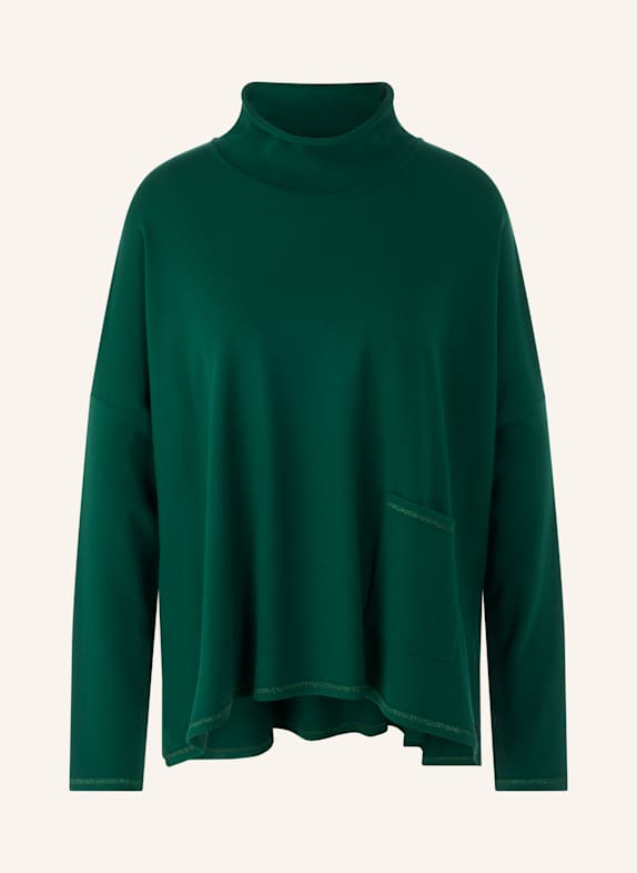 MARC CAIN Pullover mit Glitzergarn DUNKELGRÜN
