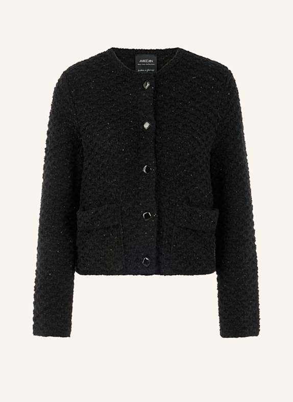 MARC CAIN Strickjacke mit Pailletten SCHWARZ