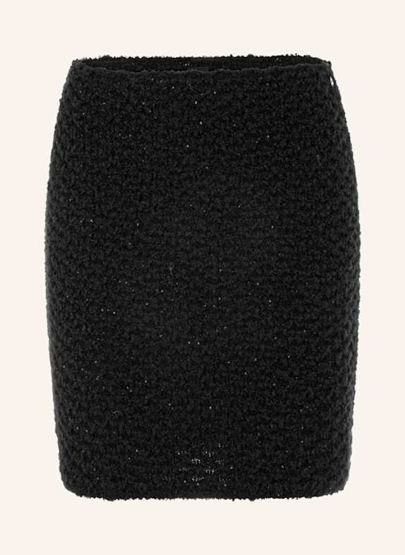 MARC CAIN Rock mit Pailletten SCHWARZ