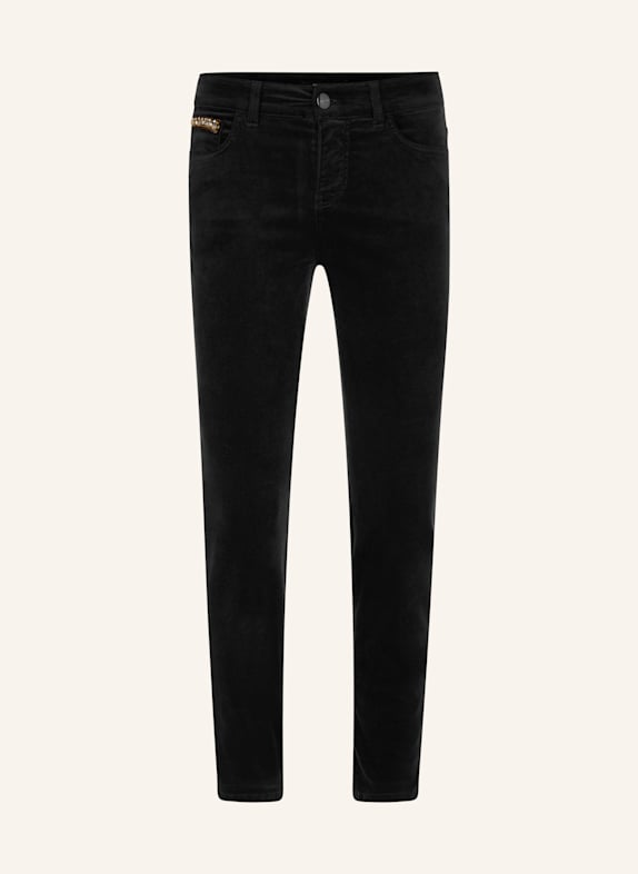 MARC CAIN Samthose SILVI mit Schmucksteinen SCHWARZ