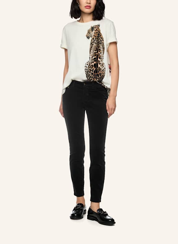 MARC CAIN Samthose SILVI mit Schmucksteinen SCHWARZ