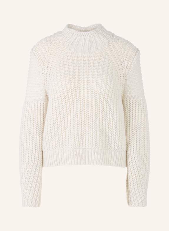 MARC CAIN Pullover mit Pailletten WEISS/ CREME