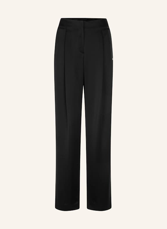MARC CAIN Marlenehose aus Satin SCHWARZ