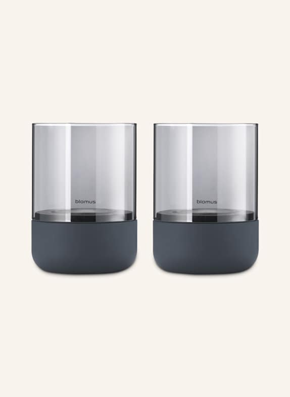 blomus Windlicht CALMA DUNKELGRAU/ SCHWARZ