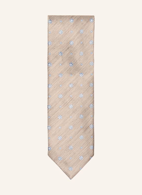 ETON Seiden-Leinen-krawatte BEIGE