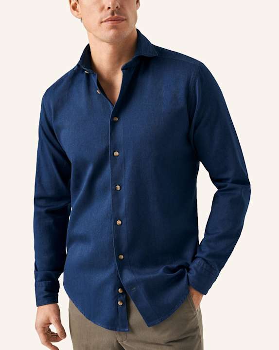 ETON Jeanshemd Slim Fit DUNKELBLAU