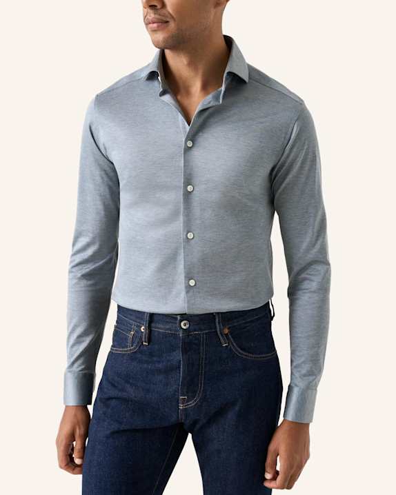 ETON Contemporary fit Filo di Scozia Hemd BLAU