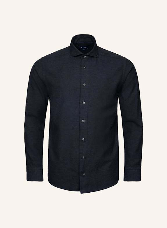 ETON Slim Fit Flanellhemd DUNKELBLAU