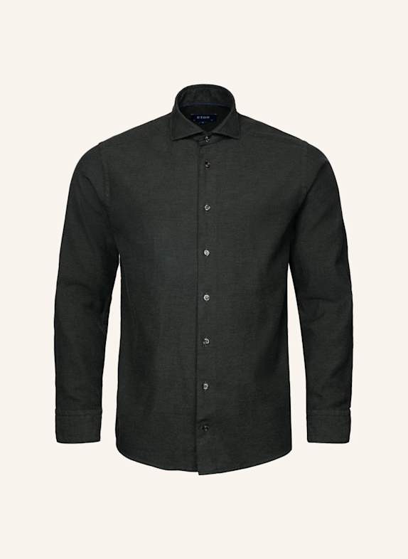 ETON Slim Fit Flanellhemd DUNKELGRÜN