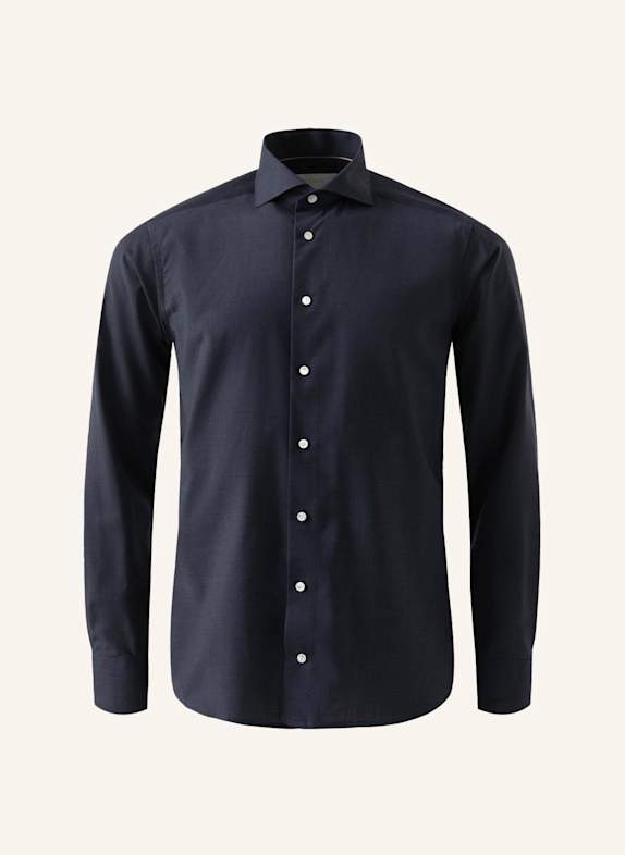 ETON Slim Fit Merino-Wollhemd DUNKELBLAU