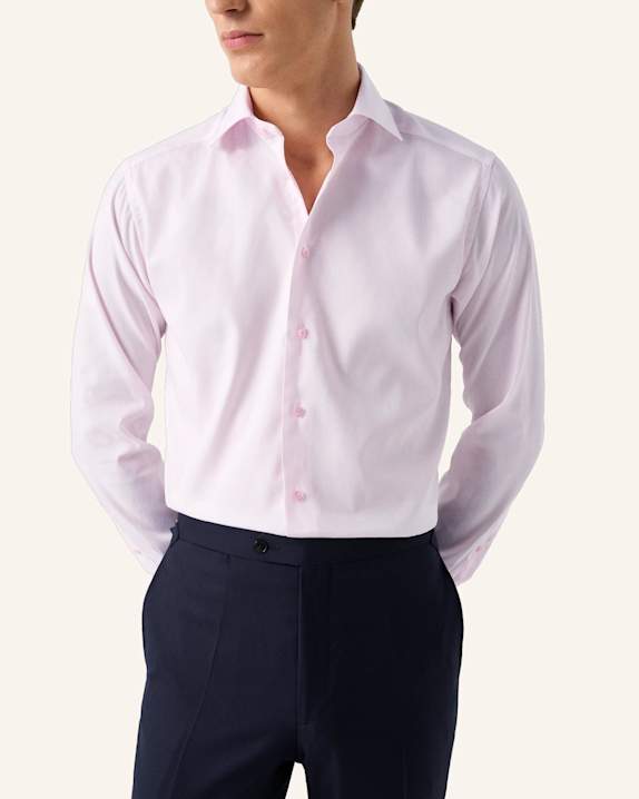 ETON Twill-Hemd Slim Fit PINK