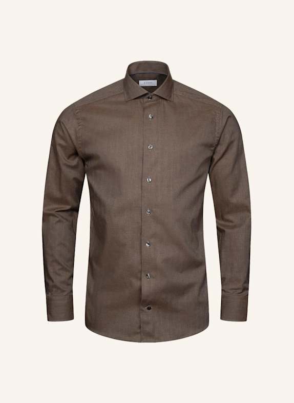 ETON Slim Fit Knitterfreies Flanellhemd