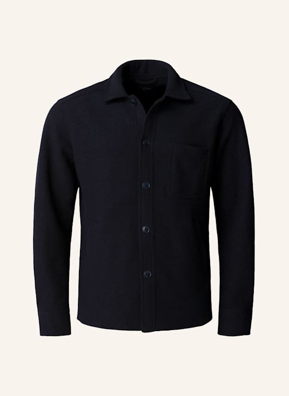 ETON Hemdjacke gekochte Wolle DUNKELBLAU