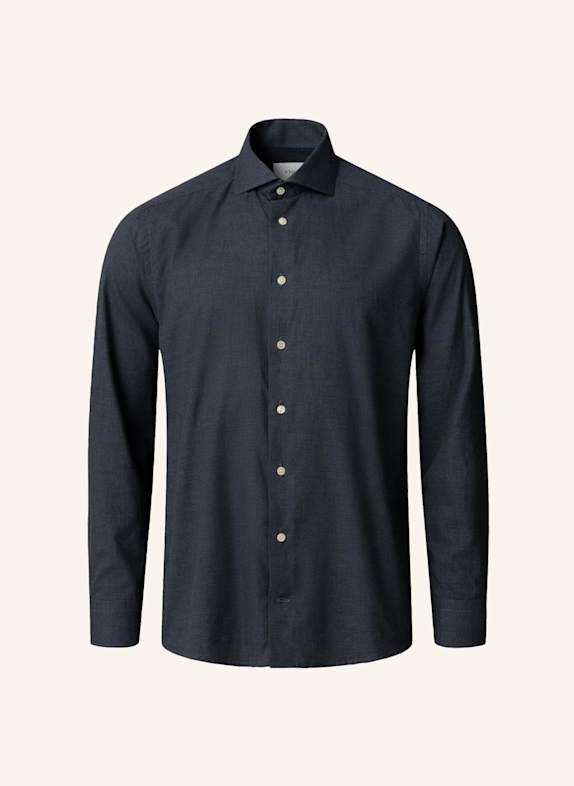 ETON Signature-Flanell-Hemd Microcheck Slim fit DUNKELBLAU
