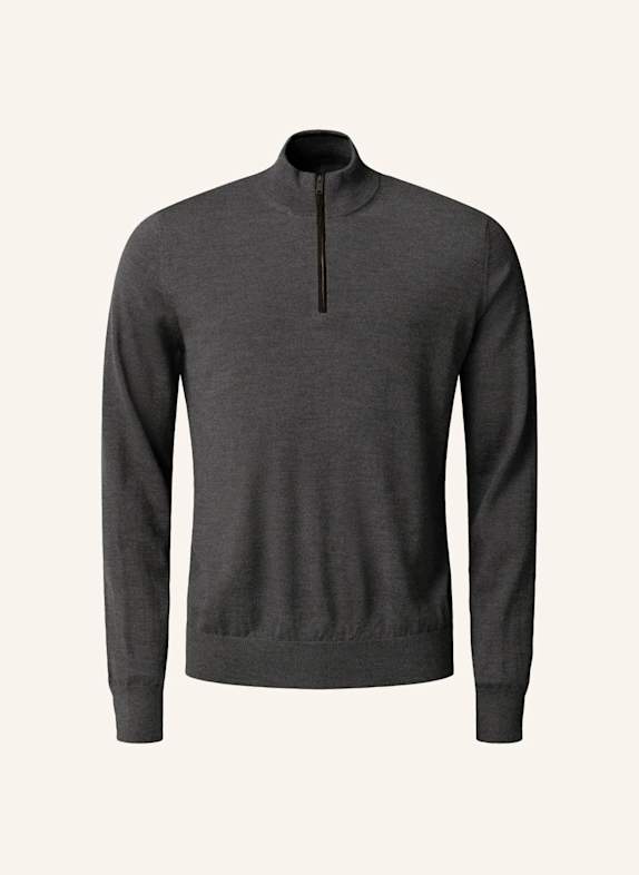 ETON Quarter-Zip-Strickpullover DUNKELGRAU
