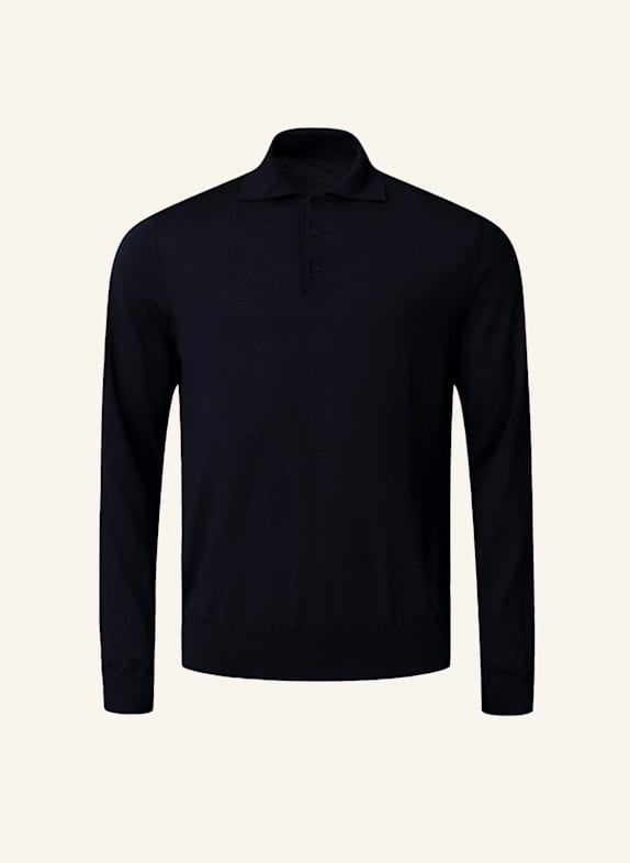 ETON Feinstrick-Polohemd DUNKELBLAU