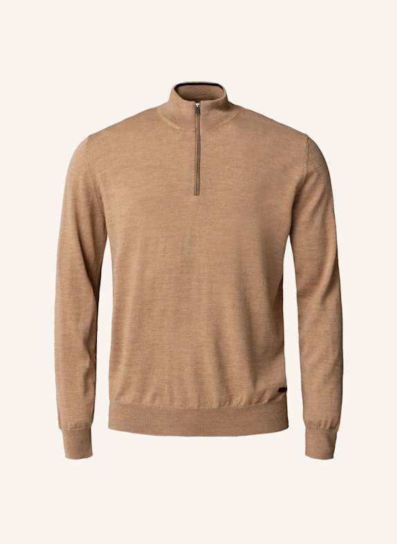 ETON Quarter-Zip-Strickpullover GELB