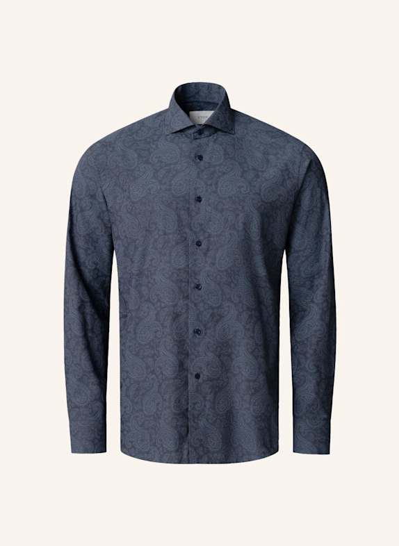 ETON Paisley-Melange-Print-Hemd Contemporary Fit DUNKELBLAU