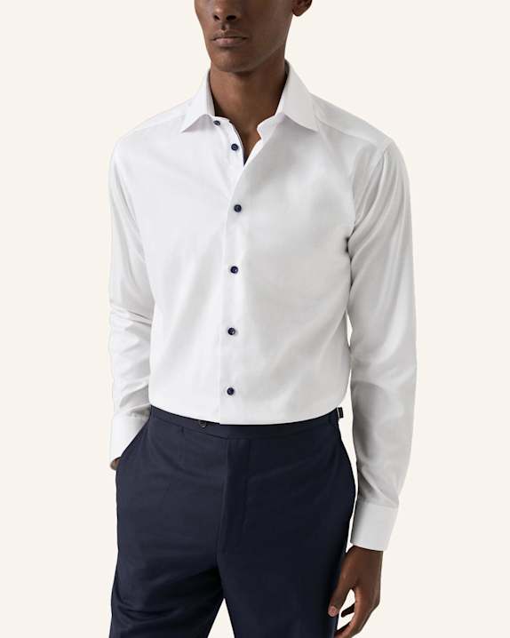 ETON Signature-Twill-Hemd Contemporary Fit WEISS
