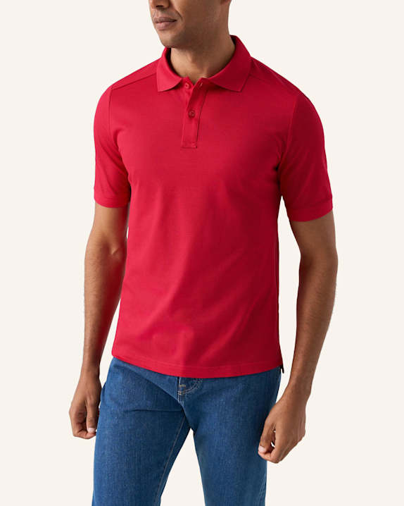 ETON Hemd Filo Di Scozia Baumwolle Piqué Regular Fit ROT